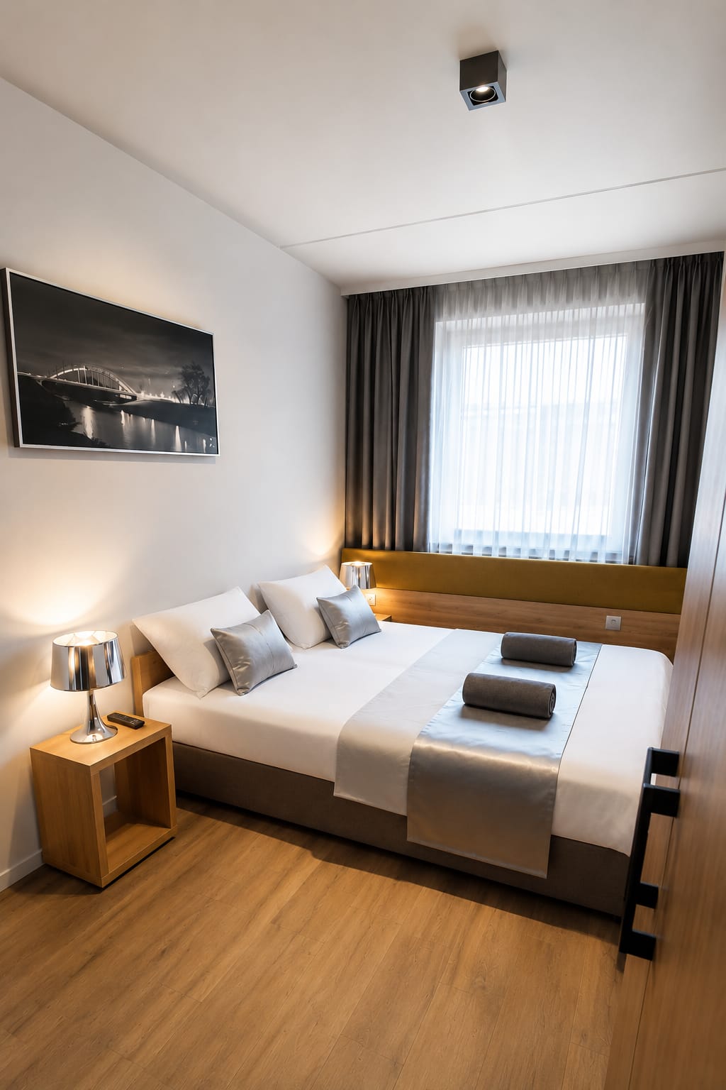 Bedroom with double bed and window